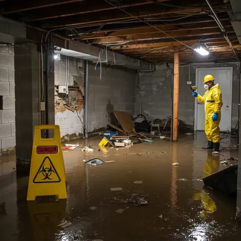 Flooded Basement Electrical Hazard in Eupora, MS Property